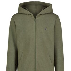NWT XL Nautica Big Boys Fleece Full Zip Soft Hoodie - Green